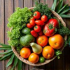 Fresh vegetables basket